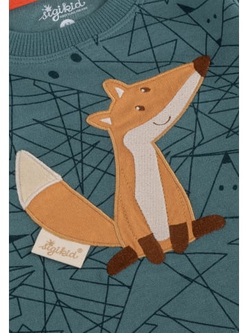 Sigikid Langarmshirt Wild Fox in Ozeangrün