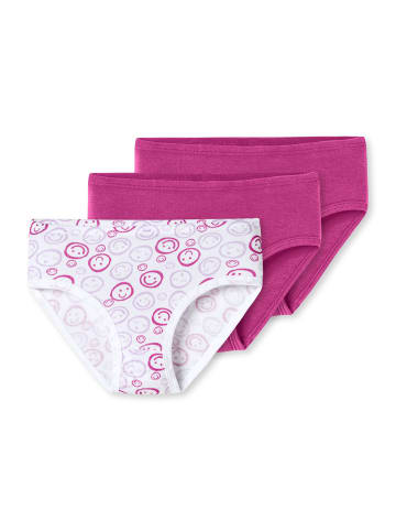 Schiesser Slip Fine Rib Multi in violett, weiß