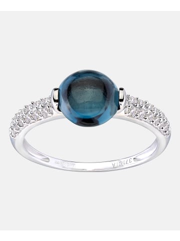 Diamant L'éternel Verlobungsring aus 375 Weißgold mit Diamant mit Topas