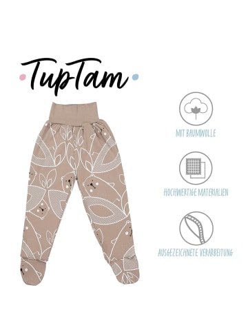 TupTam Baby Hose mit Fuß 5er Pack in grau/beige
