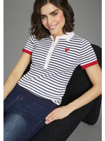 Kangaroos Polokragenpullover in Marine-weiß