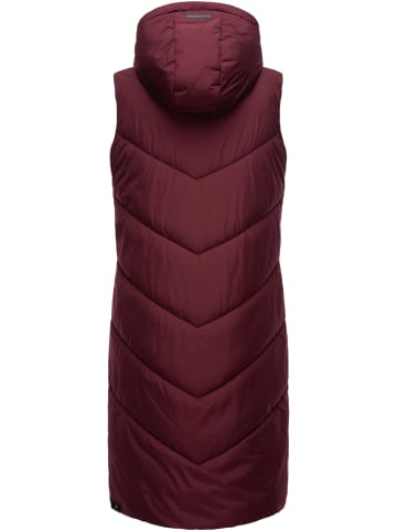 ragwear Steppweste Suminka Vest in Wine Red