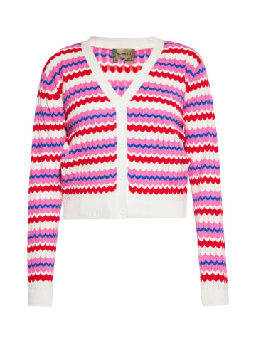 myMo Women Cardigan in Wollweiss Mehrfarbig