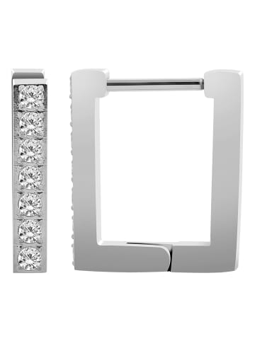 Adeliás Damen Ohrringe – Klappcreole aus Edelstahl in silber