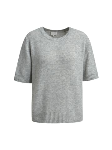 Milano Italy Fitted 1/2 sleeve Pullover with round neck in Grey Melange