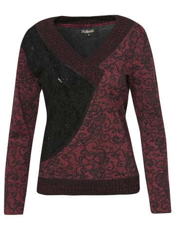 KOROSHI T-SHIRT MIT FLOCKDRUCK in rot