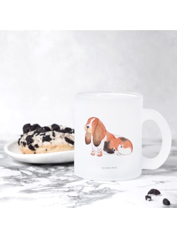 Mr. & Mrs. Panda Teeglas Hund Basset Hound ohne Spruch in Transparent