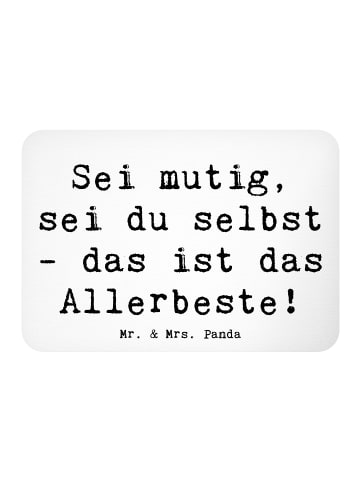 Mr. & Mrs. Panda Magnet Spruch Mutig zu sich selbst stehen mit S... in Weiß