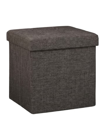 relaxdays Faltbarer Sitzhocker in Braun - 38 cm