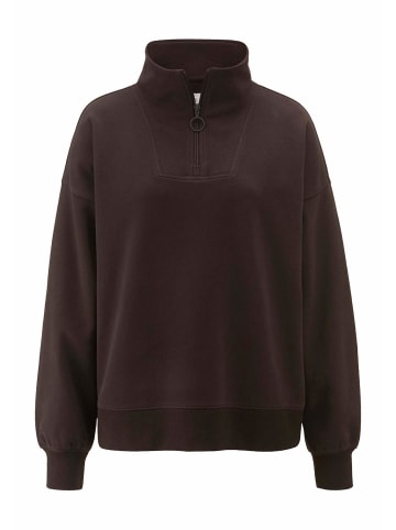 Hessnatur Hessnatur Troyer-Sweatshirt Oversize aus Bio-Baumwolle mit recycelter Baumwolle in espresso