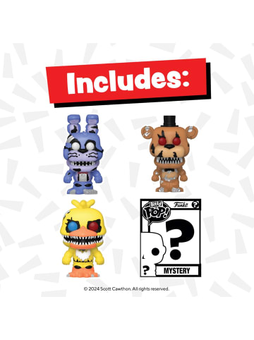 Funko Five Nights at Freddy's Nightmare Bonnie Chica Freddy + Überraschung 4PK 2.2 cm