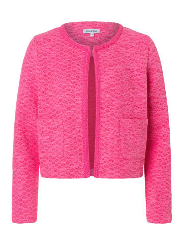 More & More kurze Jerseyjacke, 3/4 Arm in twotone boucle jersey