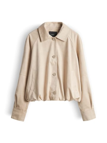 someday. Verkürzte Jacke in Veloursoptik in Soft Oat