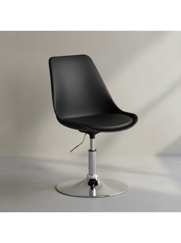 KADIMA DESIGN Drehsessel Esszimmerstuhl Kunstleder-Sitzfläche in in Schwarz