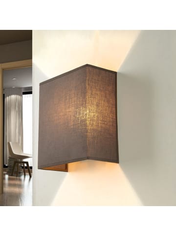 Licht-Erlebnisse Wandlampe (B)21 x (H)24 cm in TaupeTaupe