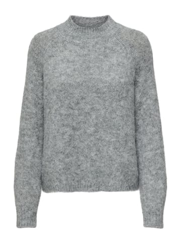 JACQUELINE de YONG Strickpullover Hoher Kragen Langarm in Grau-2