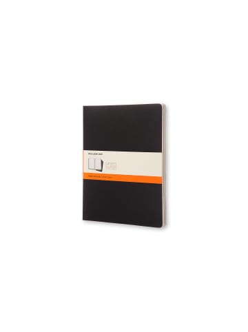 Moleskine Notizhefte 3er Set, mit Kartoneinband, Liniert "Cahier" in Schwarz