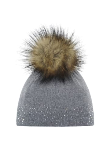 Eisbär Mütze Nalin Lux Crystal in Hellgrau