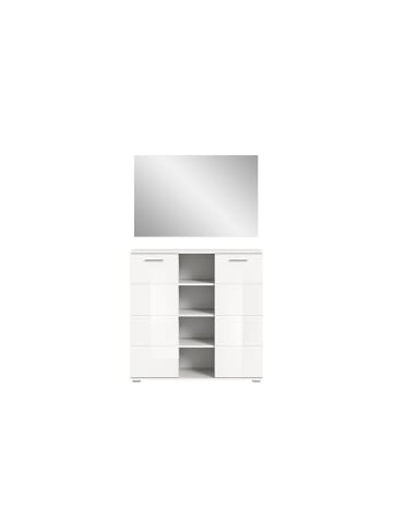 ebuy24 Garderobenmöbel-set Prego 2-teilig Weiß 110 x 37 cm