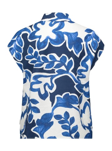 BETTY & CO Bluse in indigo weiß