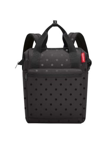 Reisenthel travelling allrounder R - Rucksack 40 cm (leo vanilla) in glossy dots black