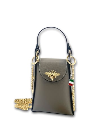 Florence Leder Umhängetasche Florence Tasche grau ca. 13cm