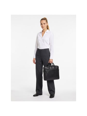 Jost Glasgow Aktentasche Leder 37 cm Laptopfach in black