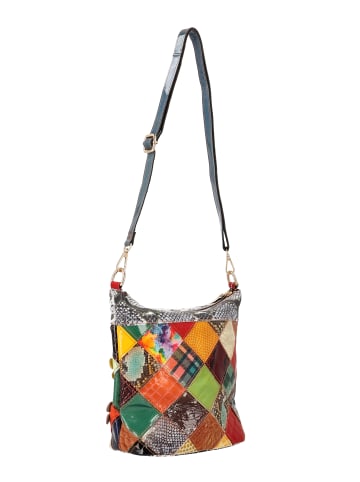 Usha Women Satchel in Green Multicolor