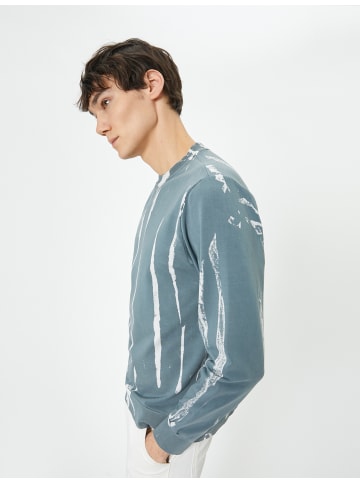 KOTON Sweatshirt in Grau Gemustert