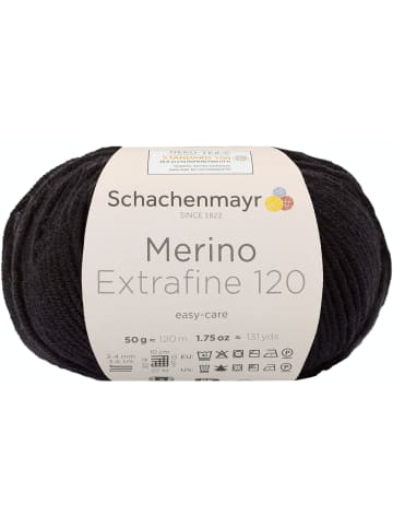 Schachenmayr since 1822 Handstrickgarne Merino Extrafine 120, 50g in Black