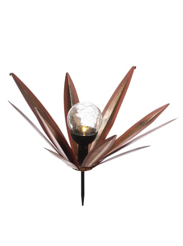 MARELIDA LED Solar Gartenstecker Blume Seerose H: 39cm in rot