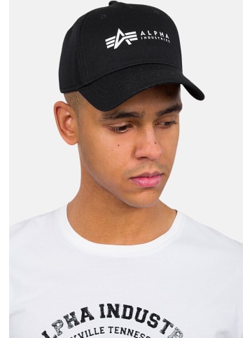 Alpha Industries Basecap 'Alpha' in schwarz