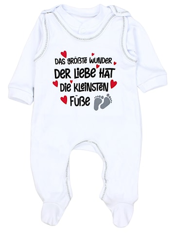 Baby Strampler Set mit Spruch in dunkelblau