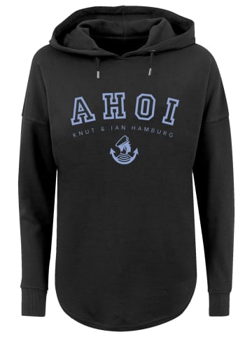 F4NT4STIC Oversized Hoodie Oversized Hoodie Ahoi Knut & Jan Hamburg in schwarz