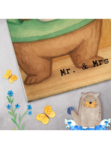 Mr. & Mrs. Panda Handtuch Chefin Leidenschaft Design mit Spruch in Weiß