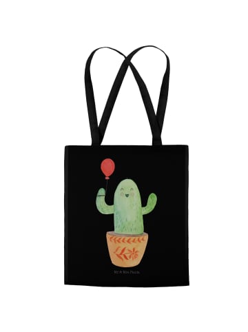 Mr. & Mrs. Panda Tote Bag Kaktus Luftballon ohne Spruch in Schwarz
