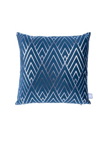 Kayoom Dekokissen Prisma 225 2er-Set in blau - silber