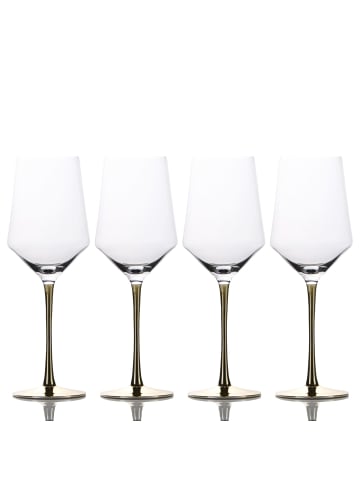 Intirilife Wein Glas Set Rotwein Weißwein in 4x 380ml Transparent