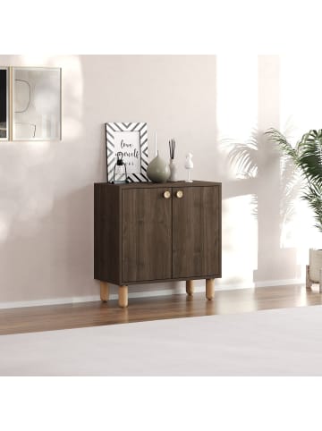 CALICOSY Sideboard LINA in Nussbaum - (W) 72 x (H) 73 x (L) 36 cm