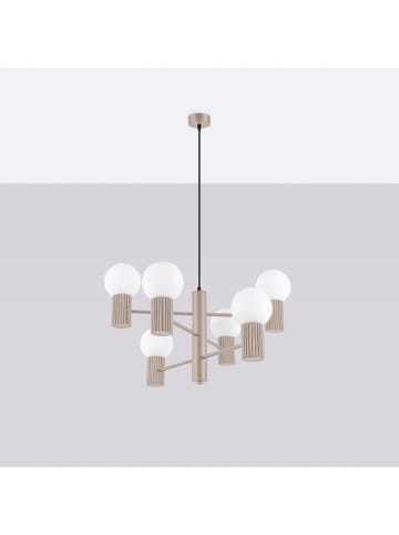 Nice Lamps Kronleuchter ORBITAL 6 taupe H 230 cm