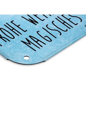 Mr. & Mrs. Panda Retro Blechschild Eichhörnchen Weihnachten mit ... in Eisblau