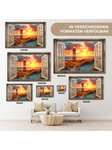 MuchoWow Leinwand Bilder Dunkelorange