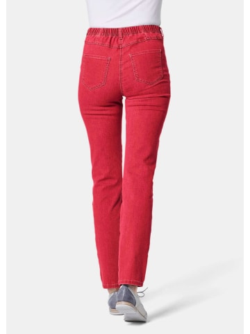 GOLDNER Kurzgröße:  Damen Jeans Slim Fit LOUISA, Stretch in rot