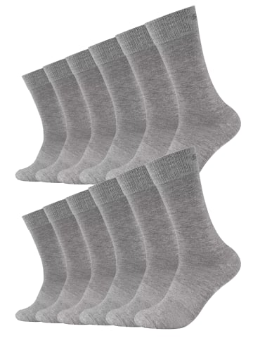 Skechers Socken Unisex 12p Basic Socks Mesh Ventilation in Light Grey Melange 3390