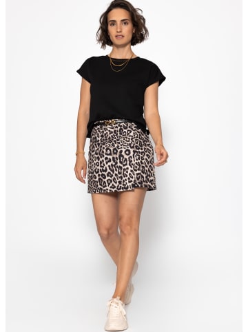 SASSYCLASSY Kurzarm Sweatshirt mit Rückendetail in Schwarz