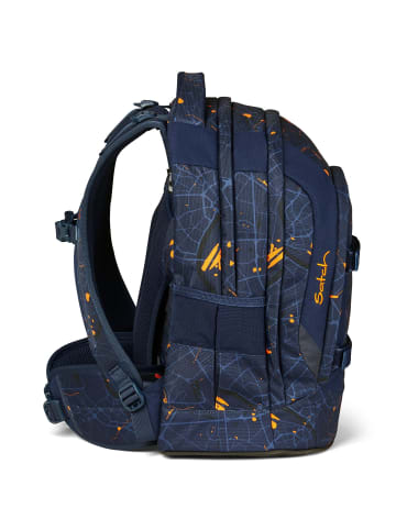 Satch pack Schulrucksack 45 cm in dark blue orange