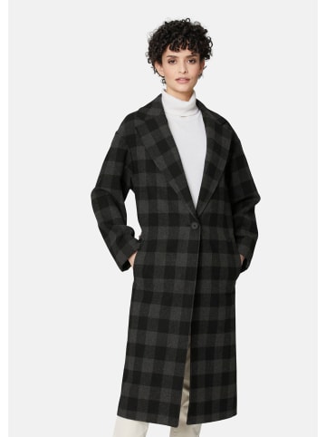 MADELEINE Karomantel in lässiger Oversized-Form in grau / anthrazit