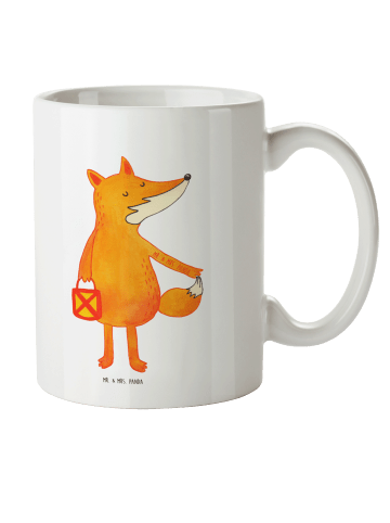 Mr. & Mrs. Panda Tasse Fuchs Laterne ohne Spruch in Weiß