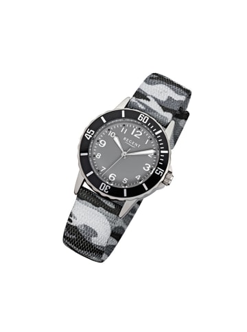 Regent Armbanduhr Regent Kinderuhren grau, schwarz mittel (ca. 32mm)