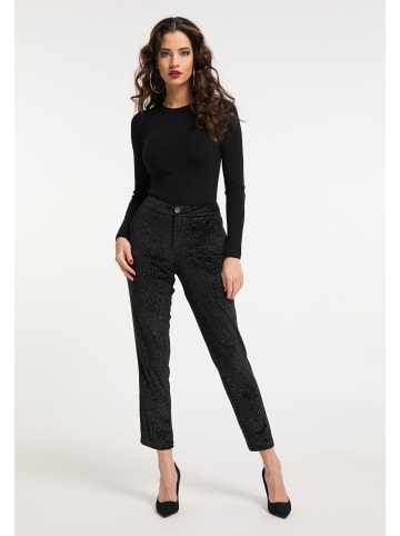 faina Damen Samthose in Schwarz